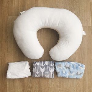 Boppy Nursing Pillow with 3 covers